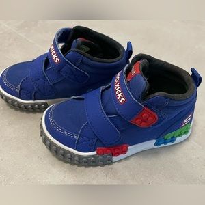 Skechers Lego Brick high top sneakers. Toddler size 8.